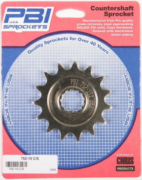 Pbi Front Cs Sprocket Steel 15T-520 Kaw/Yam 752-15