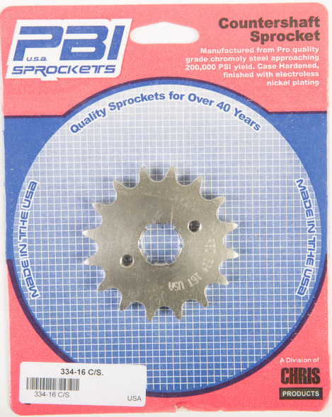 Pbi Front Cs Sprocket Steel 16T-428 Hon/Kaw/Yam 334-16