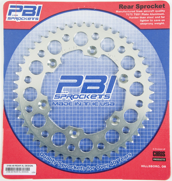 Pbi Rear Sprocket Aluminum 48T-520 Hon/Yam 3156-48-3