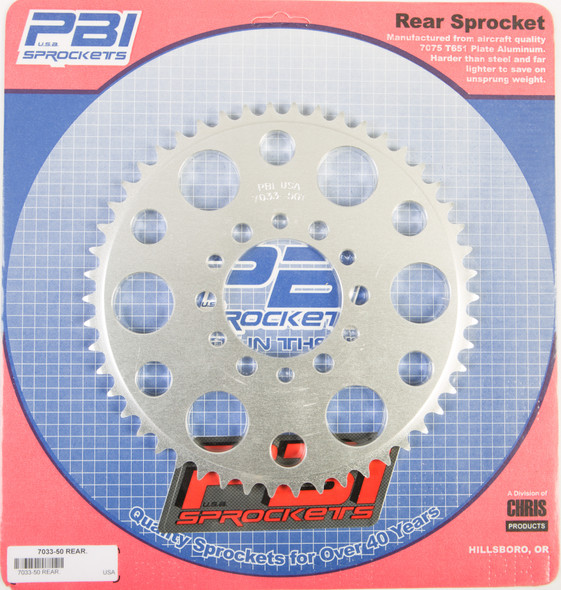 Pbi Rear Sprocket Aluminum 50T-428 Yam 7033-50-2