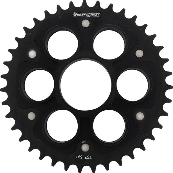 Supersprox Rear Stealth Sprocket Alu/Stl 39T-520 Blk Duc Rst-737-39-Blk