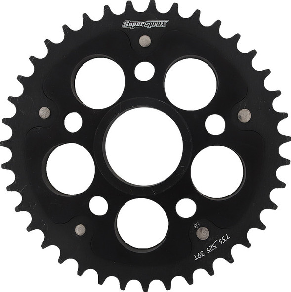 Supersprox Rear Stealth Sprocket Alu/Stl 39T-525 Blk Duc Rst-733525-39-Blk