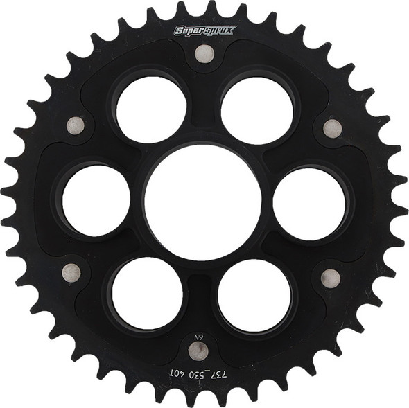 Supersprox Rear Stealth Sprocket Alu/Stl 40T-530 Blk Duc Rst-737530-40-Blk