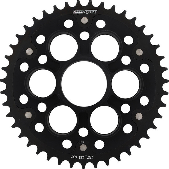 Supersprox Rear Stealth Sprocket Alu/Stl 43T-525 Blk Duc Rst-737525-43-Blk