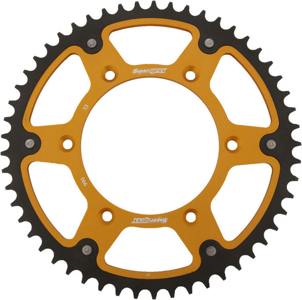 Supersprox Rear Stealth Sprocket Alu/Stl 53T-520 Gld Hus/Husq/Ktm Rst-990-53-Gld