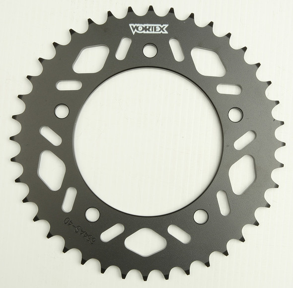 Vortex Rear Sprocket Steel 40T-520 Blk Yam 654As-40