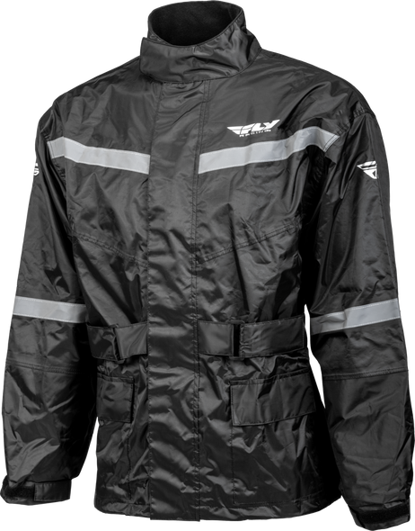 Fly Racing 2-Piece Rain Suit Black Lg #6016 478-8010~4