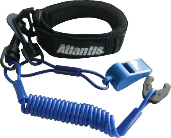 Atlantis Pro Floating Wrist Lanyard Blue W/Whistle A2107Pfw
