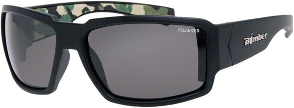 Bomber Boogie Bomb Polarized Eyewear Matte Black W/Smoke Lens Bg111-Camo