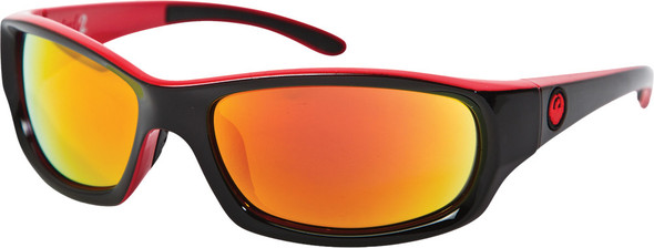 Dragon Chrome 2 Sunglasses Jet W/Red Ion Lens 720-2110