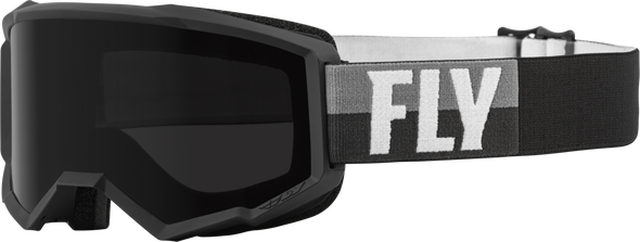 Fly Racing Zone W/C Goggle Black/White W/Dark Smoke Hydrophoc Lens 37-51672