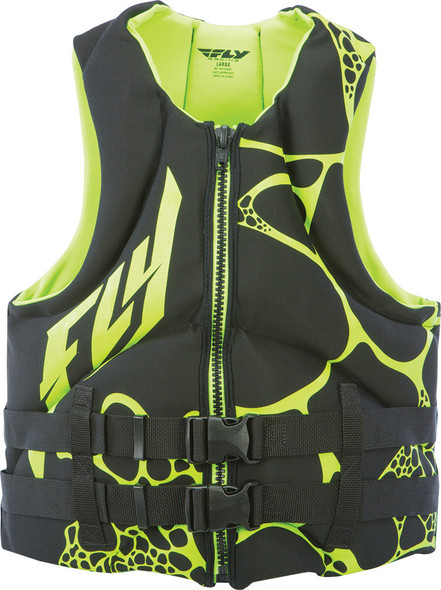 Fly Racing Neoprene Vest Black/Green 2X 142424-400-060-16