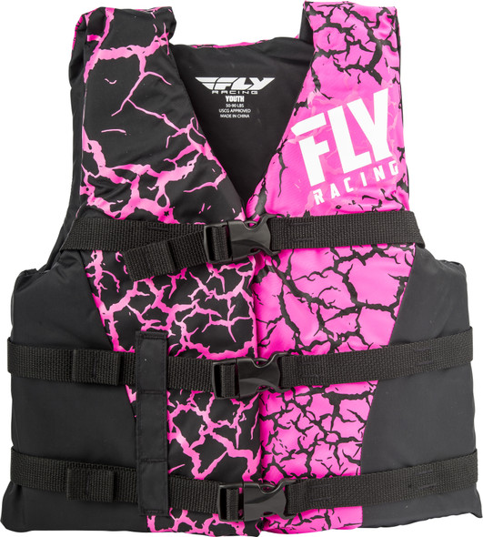 Fly Racing Nylon Life Jacket Pink/Black Youth 112224-105-002-18