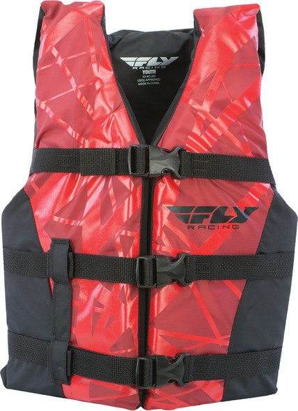 Fly Racing Nylon Vest Red/Black (Youth) 112224-100-002-16