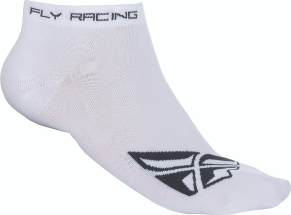 Fly Racing No Show Socks White/Black Sm/Md 350-0394S