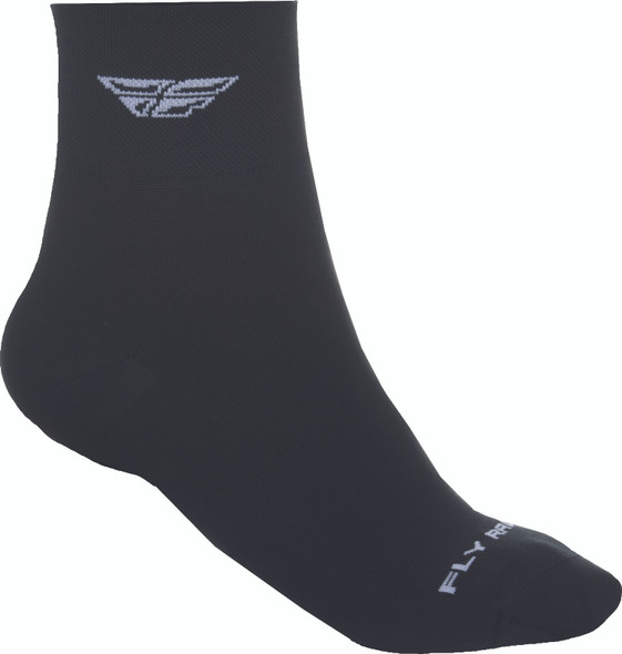Fly Racing Shorty Socks Black/White Sm/Md 350-0380S