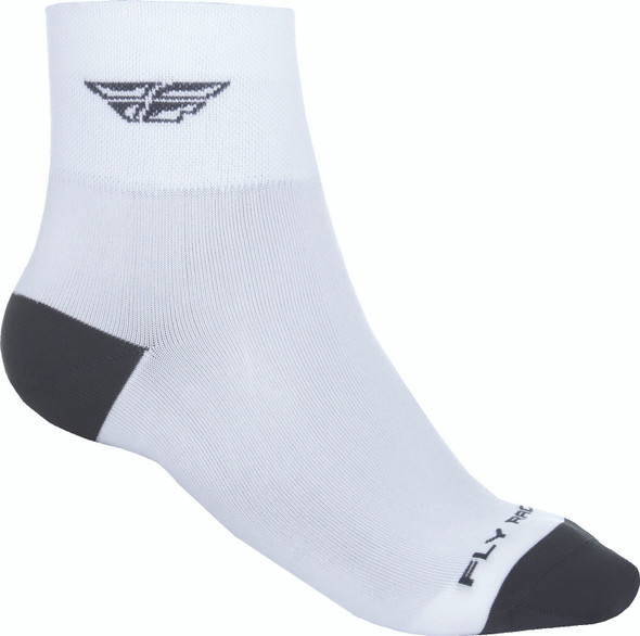 Fly Racing Shorty Socks White/Black Sm/Md 350-0384S