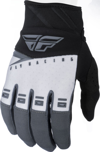 Fly Racing F-16 Gloves Black/White/Grey Sz 05 372-91005