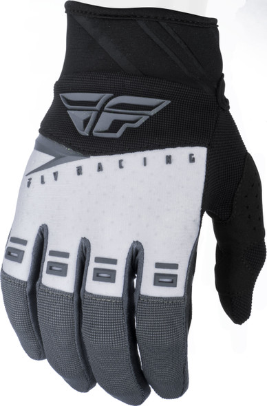 Fly Racing F-16 Gloves Black/White/Grey Sz 06 372-91006