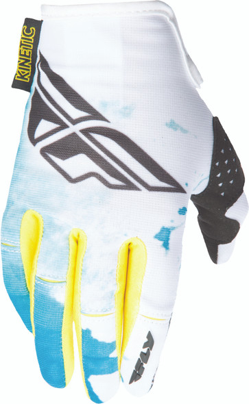 Fly Racing Kinetic Womens Glove Teal/Yellow L 370-61808