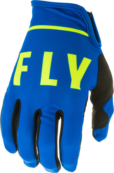 Fly Racing Lite Gloves Blue/Black/Hi-Vis Sz 11 373-71011