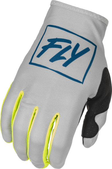 Fly Racing Lite Gloves Grey/Teal/Hi-Vis Xl 375-711X