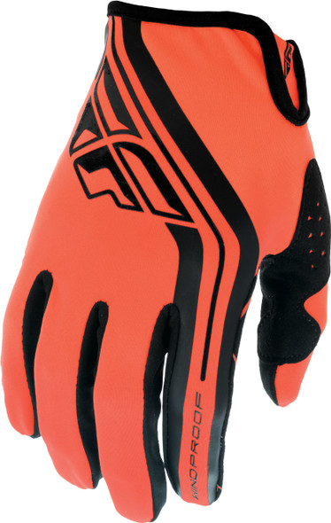 Fly Racing Windproof Gloves Black/Orange Sz 07 371-14807