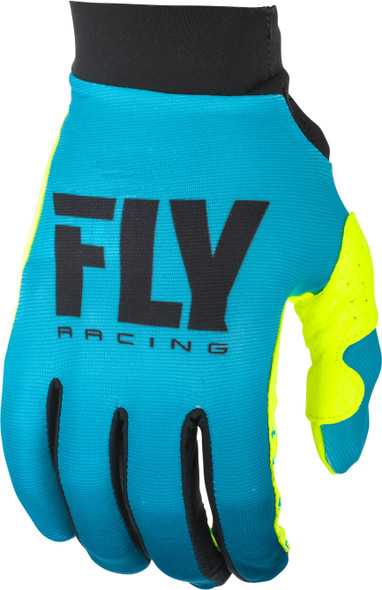 Fly Racing Women'S Pro Lite Gloves Blue/Hi-Vis Sz 10 372-82910