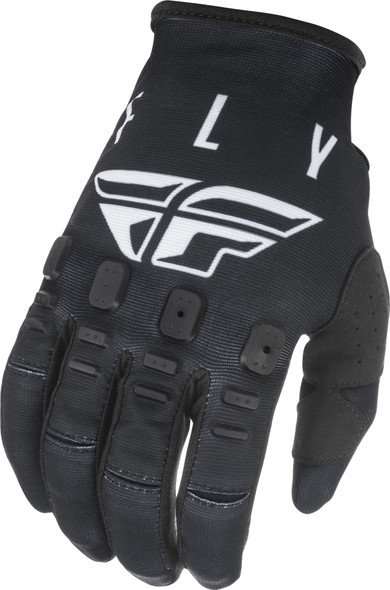 Fly Racing Youth Kinetic K121 Gloves Black/White Sz 04 374-41004