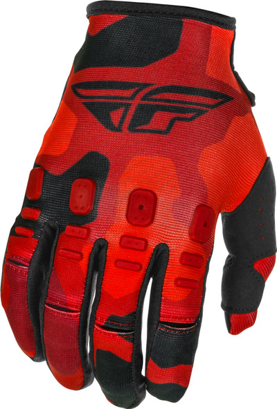 Fly Racing Youth Kinetic K221 Gloves Red/Black Sz 04 374-51204