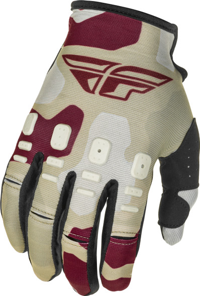 Fly Racing Youth Kinetic K221 Gloves Stone/Berry Sz 04 374-51704