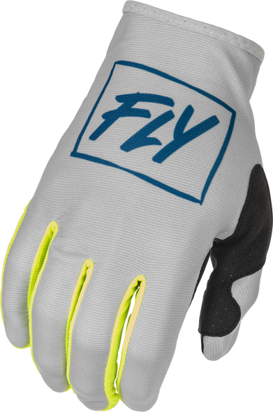 Fly Racing Youth Lite Gloves Grey/Teal/Hi-Vis Yl 375-711Yl