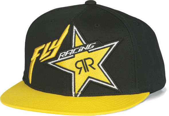 Fly Racing Fly Rockstar Hat Black/Yellow 351-0580