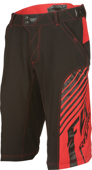 Fly Racing Super-D Short Black/Red Sz 34 353-14234