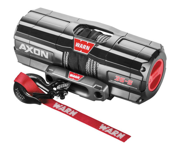 WARN AXON 3500-S Winch with Synthetic Rope Black 101130