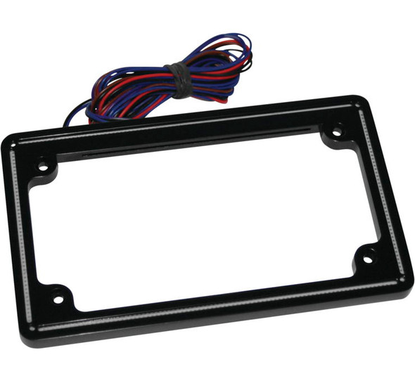 Letric Lighting Co. Universal Perfect Plate Light License Plate Frame Gloss Black LLC-PPL-G