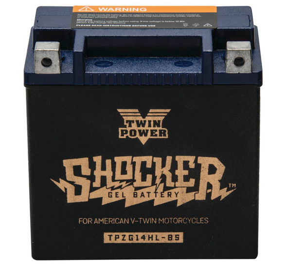 Twin Power Shocker?½ Gel Batteries Black TPZG14HL-BS