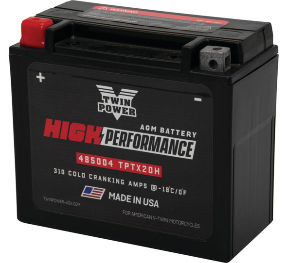 Twin Power High-Performance Factory-Activated AGM Batteries 6-7/8" L x 3-7/16" W x 6-1/8" H TPWM72RBH