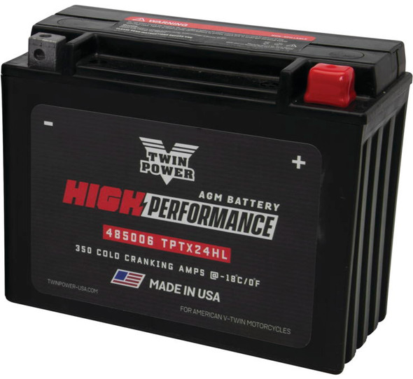 Twin Power High-Performance Factory-Activated AGM Batteries 8-1/8" L x 3-7/16" W x 6-3/8" H TPWM7250H