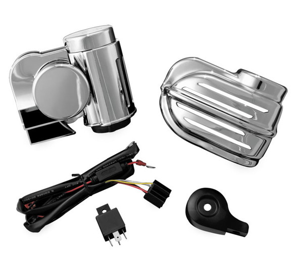 Kuryakyn Super Deluxe Wolo Bad Boy Horn Kit for Indian and Victory Chrome 7290