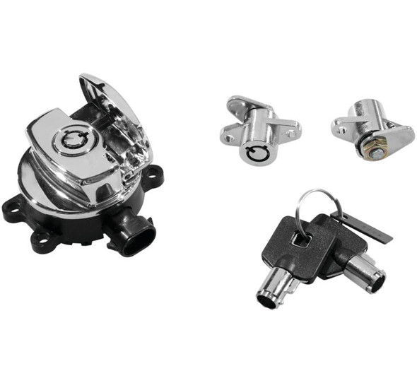Biker's Choice Ignition Switch and Saddlebag Lock Kit Chrome 78403