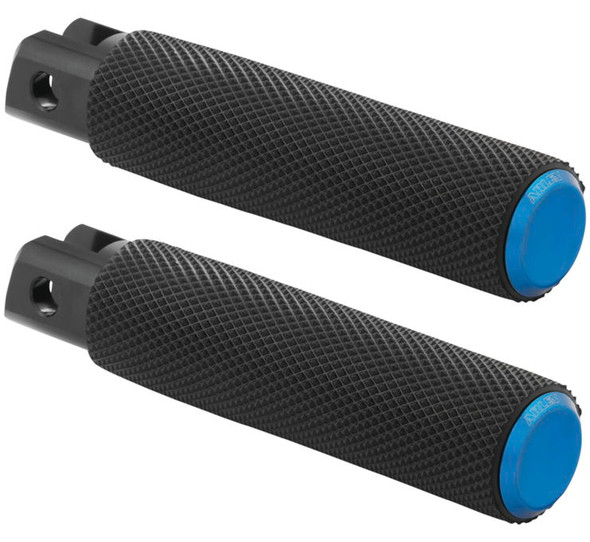 Arlen Ness Knurled Footpegs for M8 Softails Blue 07-950
