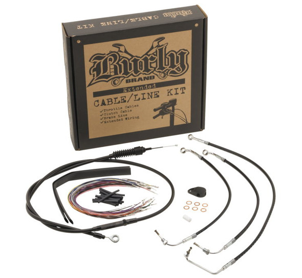 Burly Brand Cable and Brake Line Kits Black 13 in. L B30-1032