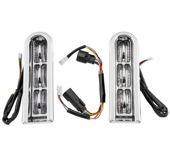 Letric Lighting Co. Saddlebag Filler Support Lights Chrome LLC-SBF-C
