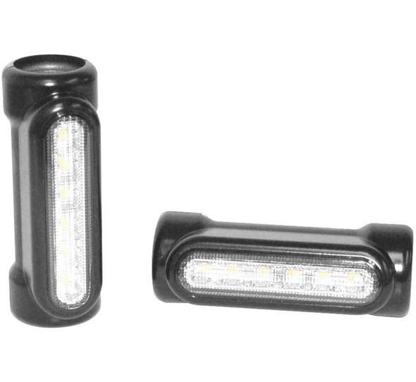 Letric Lighting Co. Engine Guard Mounted Lights Black With White/Amber LLC-EGL-B