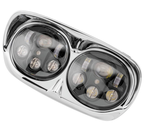 Letric Lighting Co. Headlights for Road Glide Black LLC-LRHP-CB