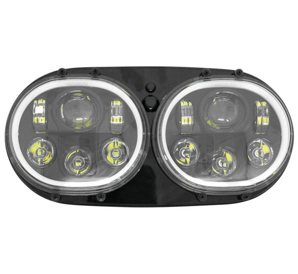 Letric Lighting Co. Headlights for Road Glide Black LLC-LRHP-HBB