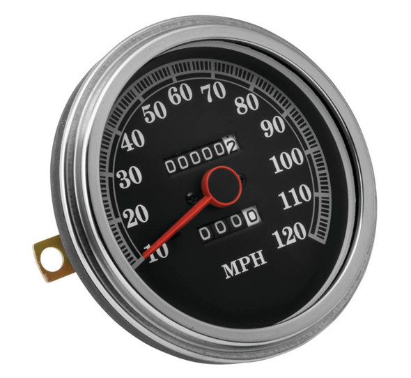 Biker's Choice 5" FL Type Speedometer for 2240:60 Ratio Front Wheel Drive and Read Switch Black 5 in. 75081DBX