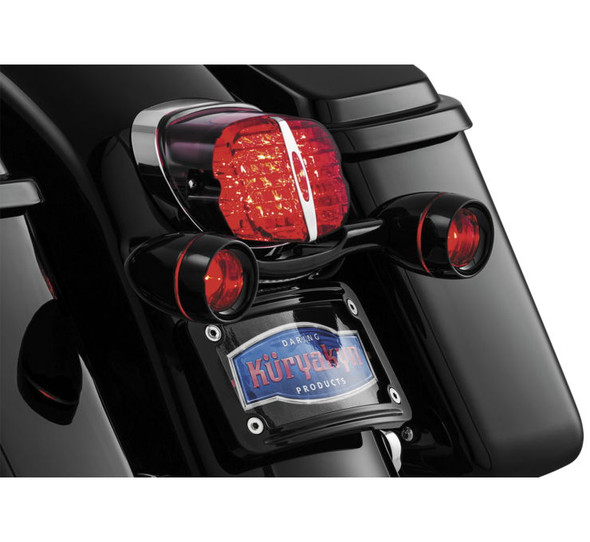 Kuryakyn Deep Dish Bezels with Lenses for Bullet Turn Signals Red 5482