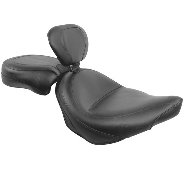 Mustang Standard Touring Two-Piece w/Driver Backrest Black 79381